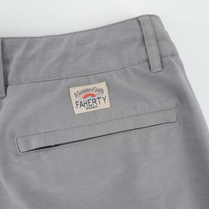 Faherty All Day Shorts Mens 33 Grey Hybrid Boardshorts Recycled Stretch 7"